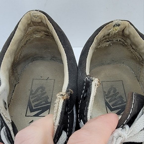 Vans | Old Skool distressed black white canvas low sneakers | WMS 6 - Picture 6 of 11